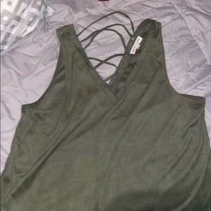 faux suede tank top